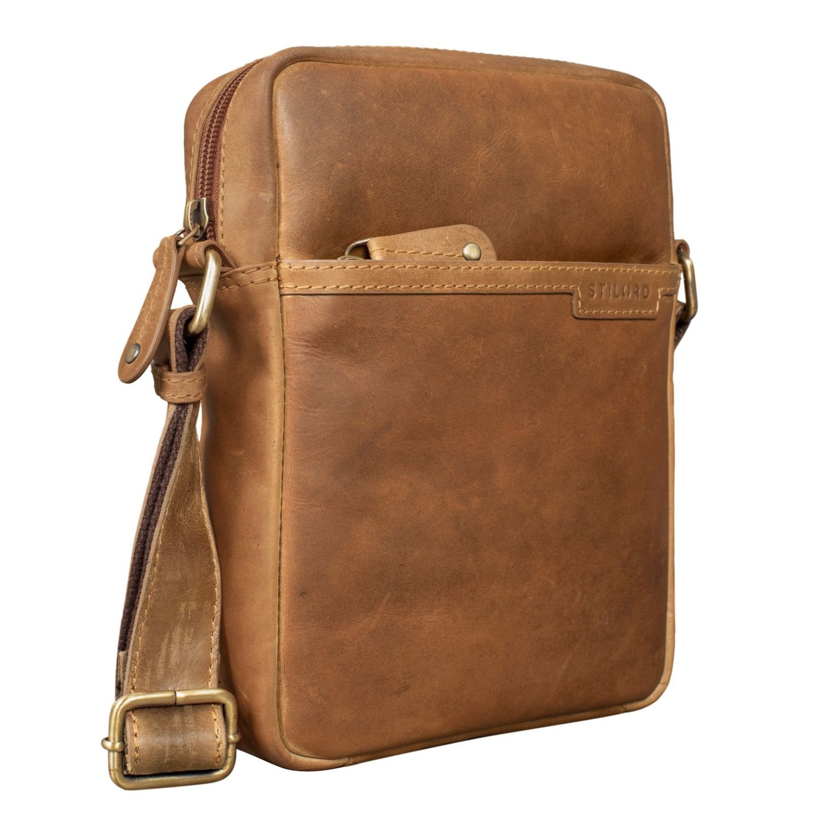 STILORD Messenger Bag "Blake" Herrentasche zum Umhängen Leder taranto - braun
