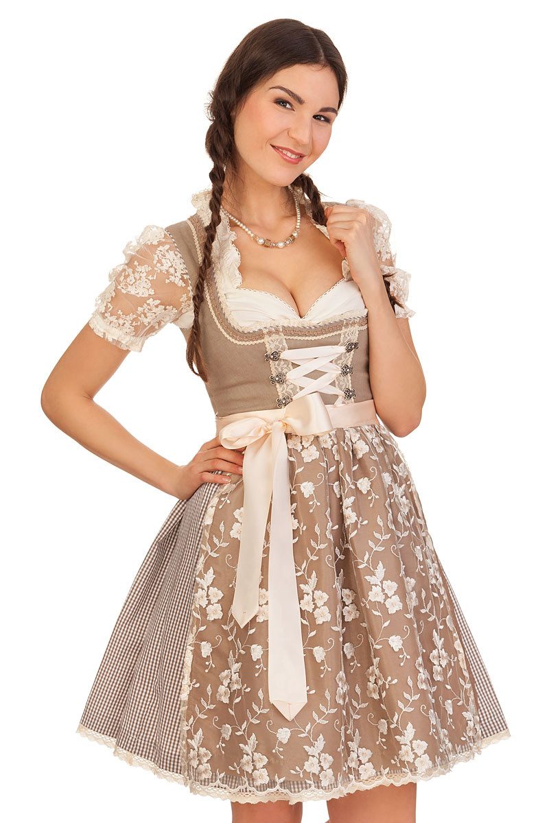 MarJo Dirndl Midi Dirndl 2tlg. - TANA - beige