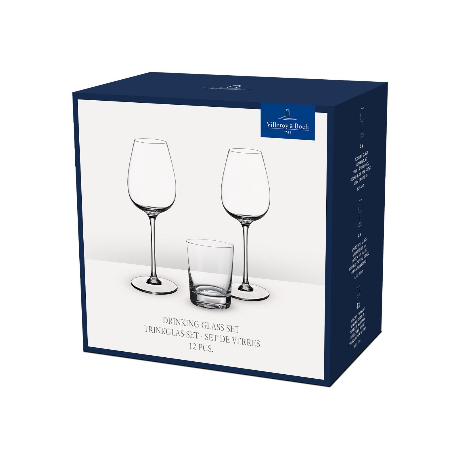 Villeroy & Boch Gläser-Set Purismo Wine Gläser-Set 12er Set, 12-tlg., Glas