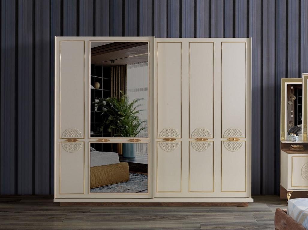 JVmoebel Kleiderschrank Schlafzimmer Kleiderschrank Luxus Holz Modern Design Möbel Weiß Neu