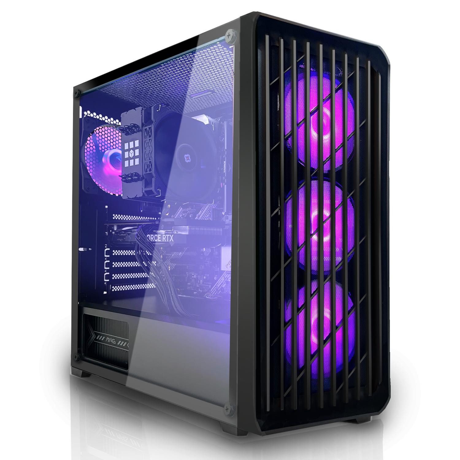 SYSTEMTREFF AMD Ryzen 5 5500 mit Nvidia GeForce RTX 5060 8GB Gaming-PC (AMD 5500 5500, Nvidia GeForce RTX 5060, 32 GB RAM, 1000 GB SSD, Luftkühlung)