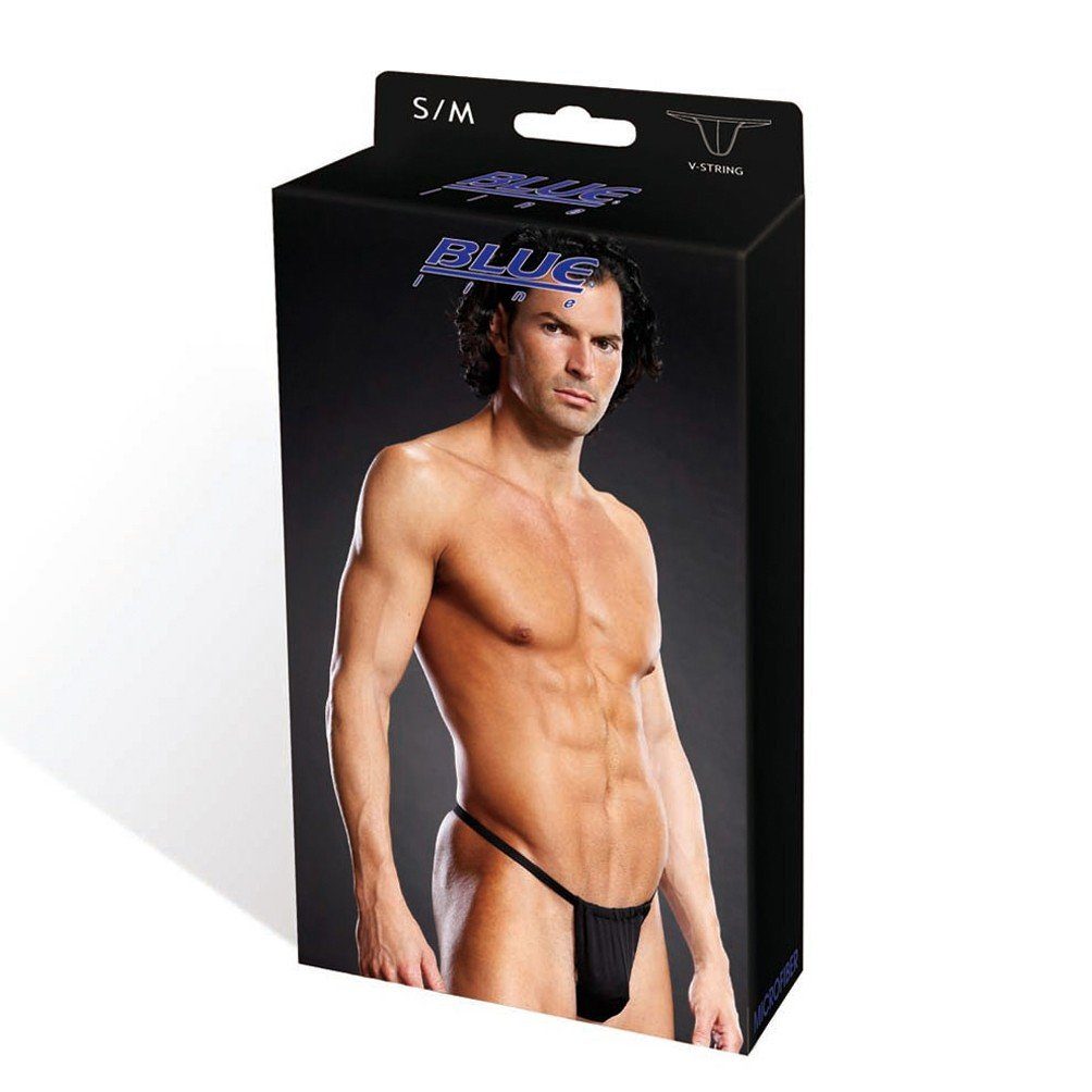String BLUE LINE Performance Microfiber V - String schwarz - (L/XL,S/M)