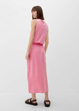s.Oliver Maxikleid Kleid aus Baumwollmix Gummizug, Durchzugkordel, Raffung