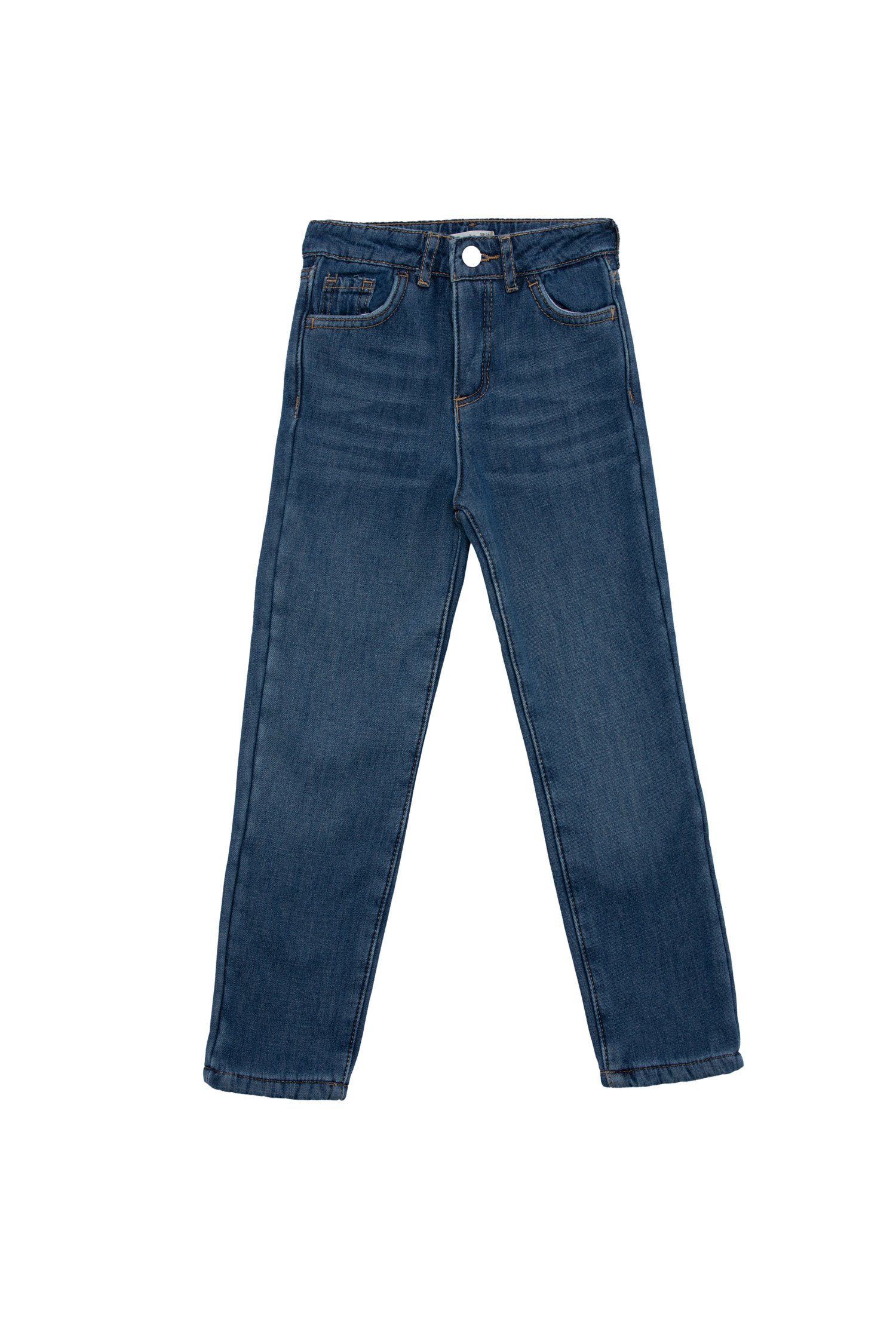 DeFacto Straight-Jeans Mädchen Straight-Jeans Mittelblau STRAIGHT FIT