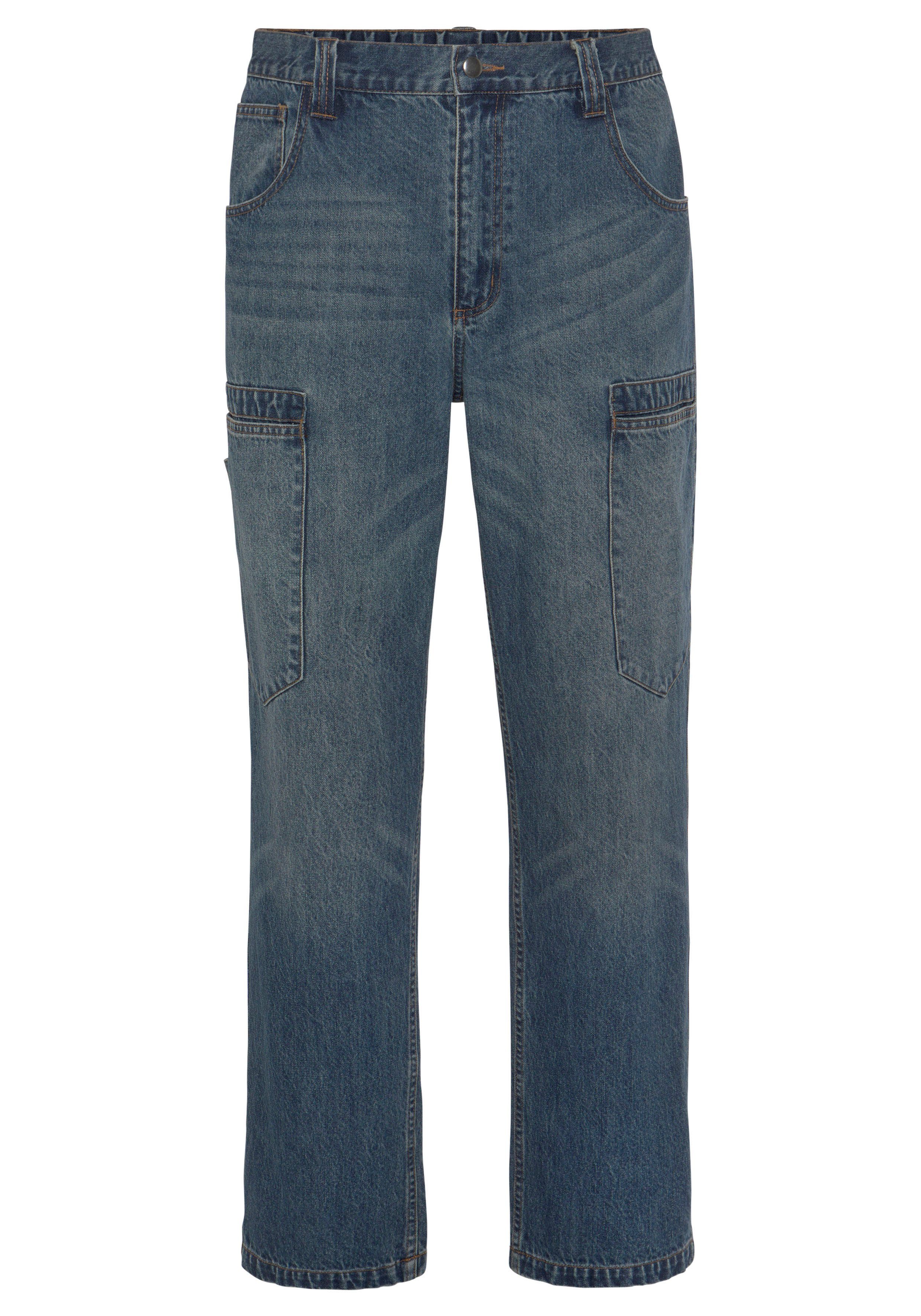 Northern Country Arbeitshose Cargo Jeans (aus 100 Baumwolle, robuster Jeansstoff, comfort fit
