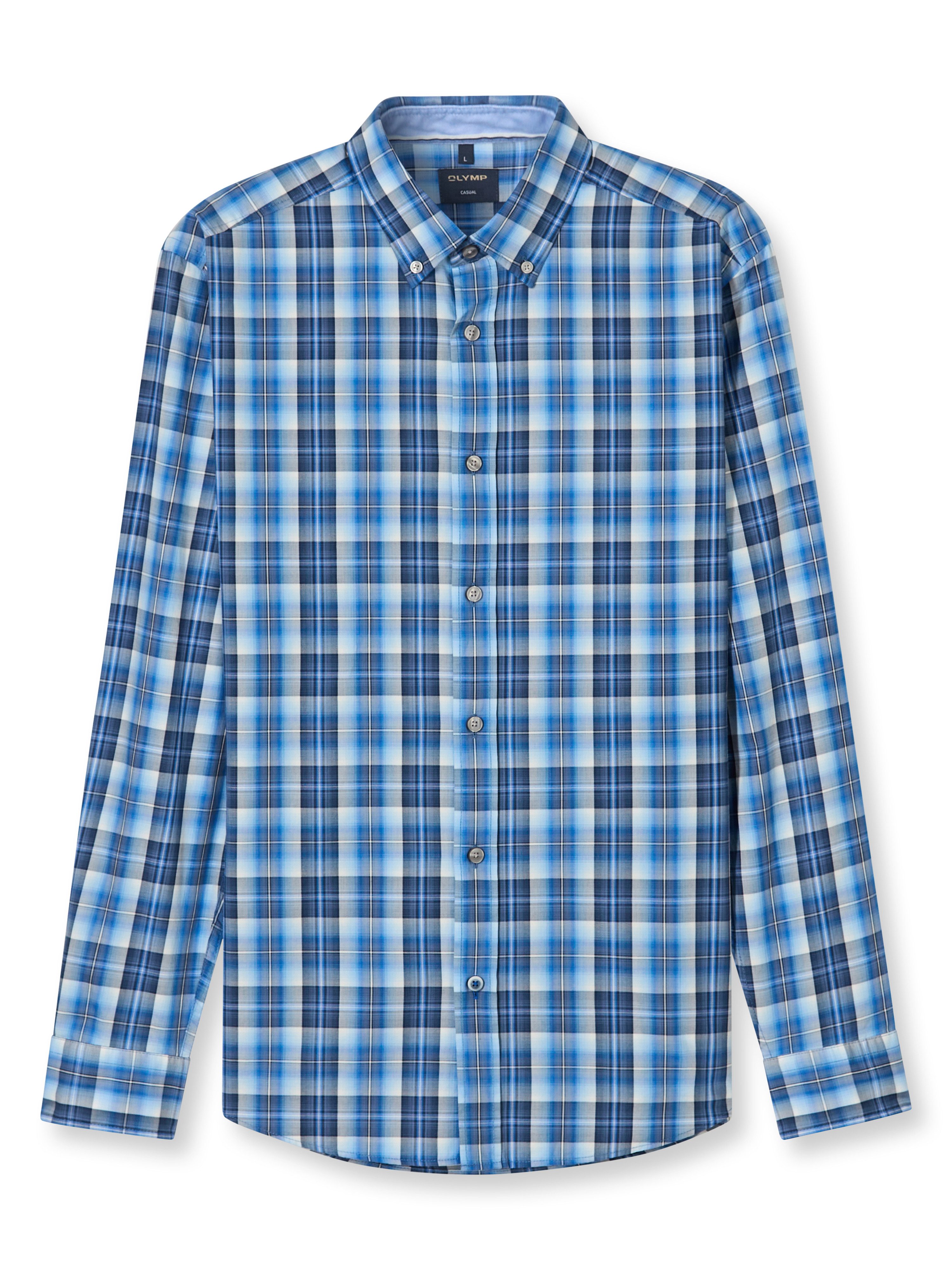 OLYMP Langarmhemd Freizeithemd, regular fit, Button-down-Kragen