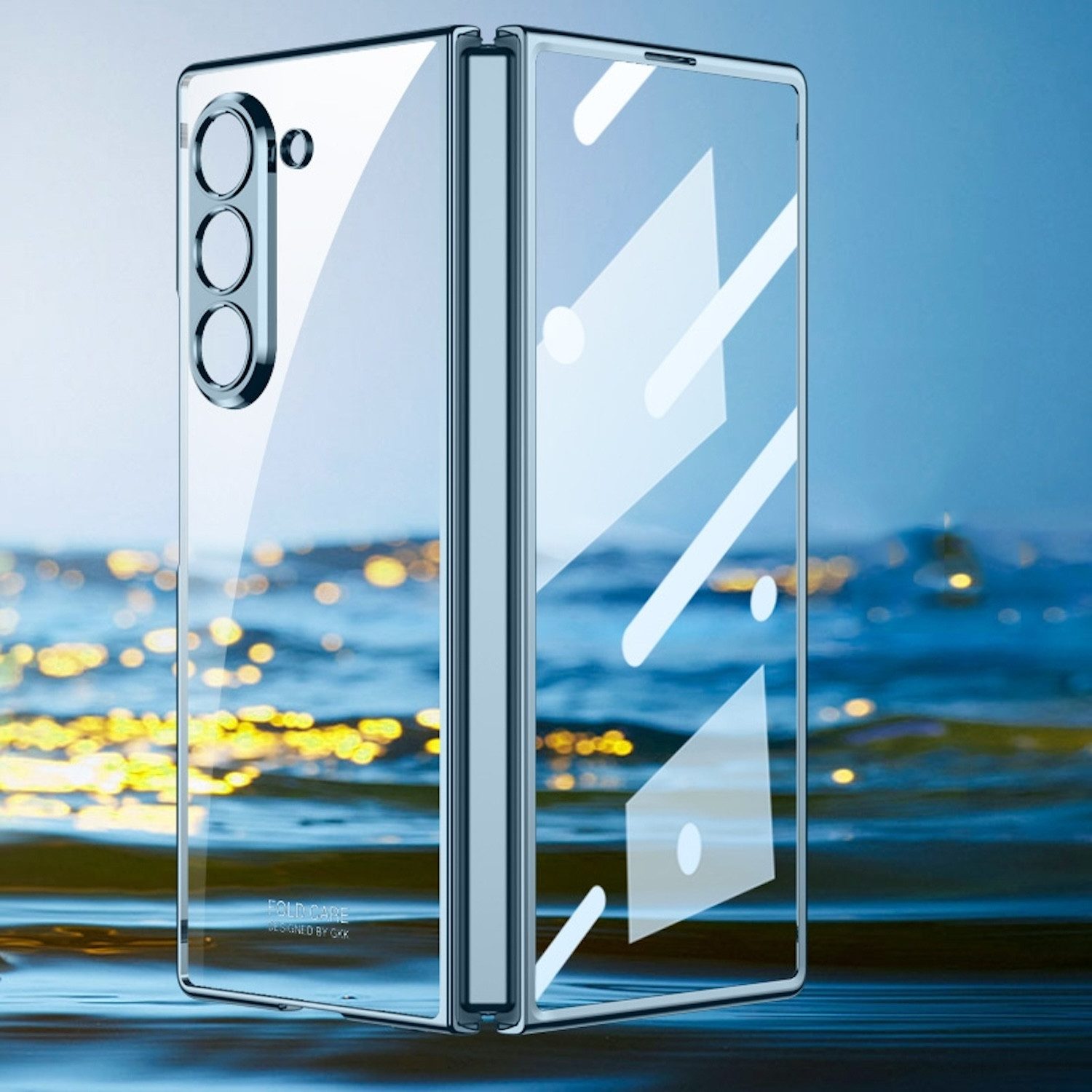 Wigento Handyhülle Für Samsung Galaxy Z Fold6 GKK integrierte Phantom Design Hülle Grün