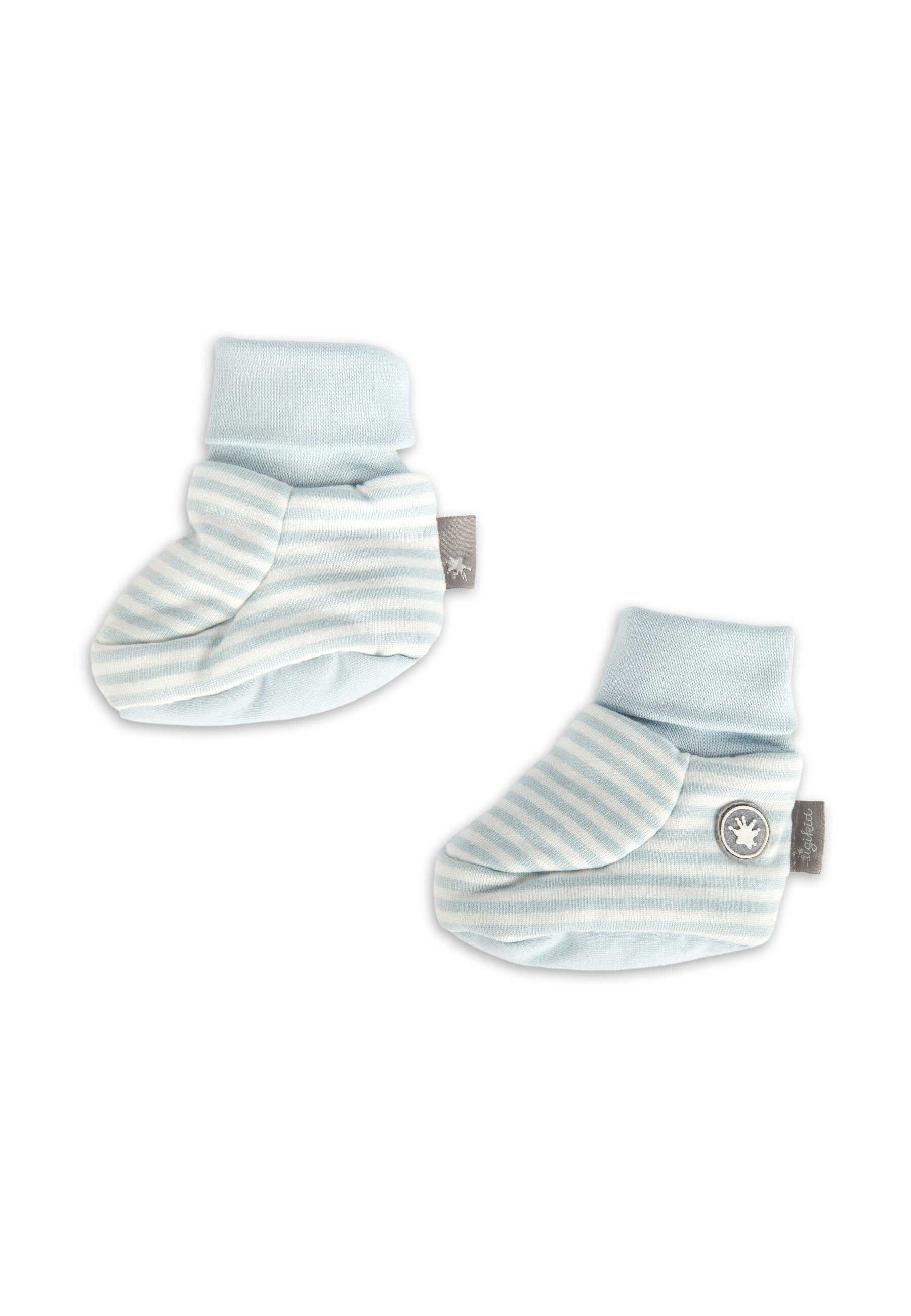 Sigikid Baby Stoffschuhe Schuhe (1-tlg) Krabbelschuh wattiert blau Single Jersey