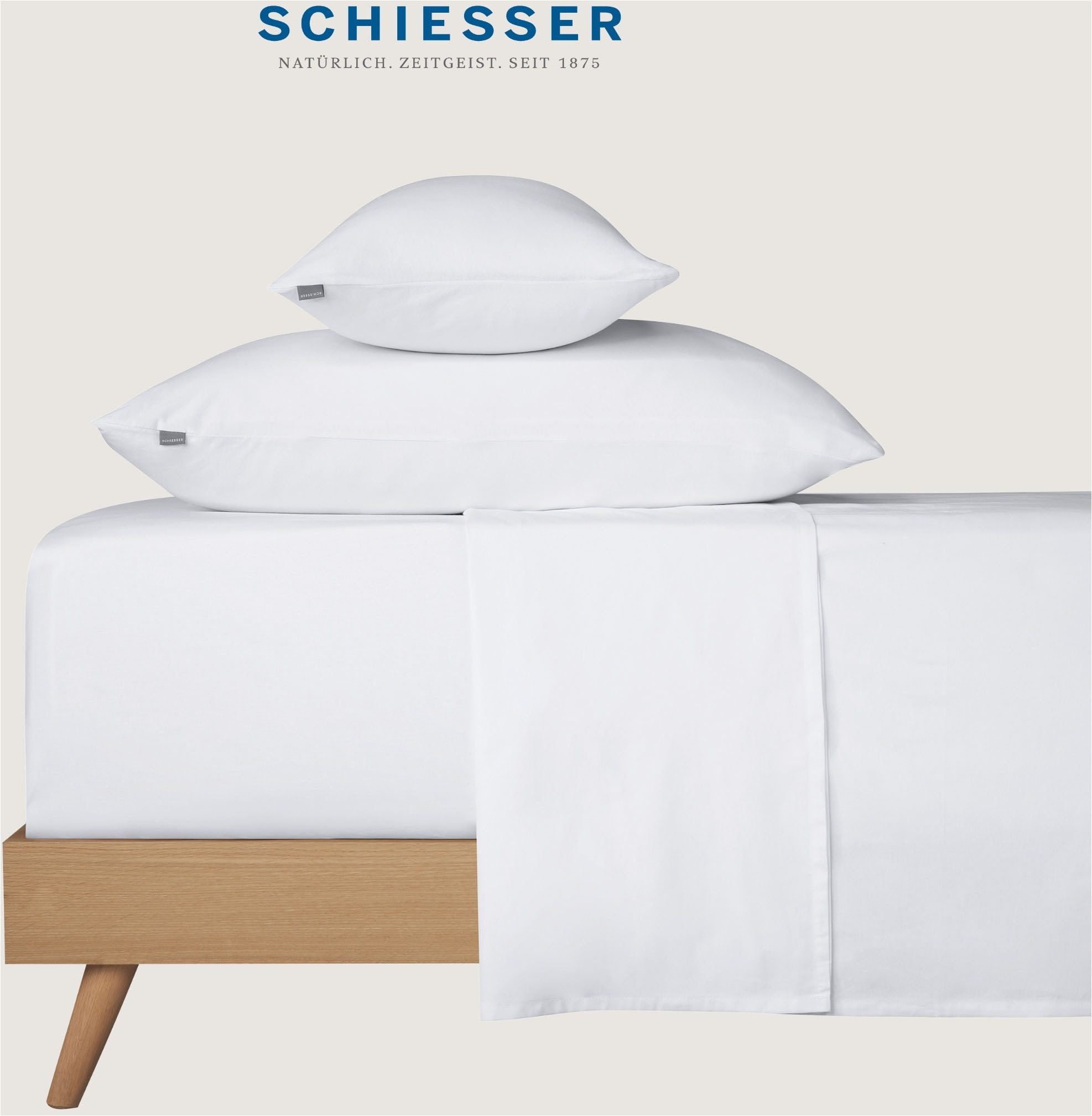 Schiesser Bettlaken Smoothy, Renforcé, Gummizug: ohne, (1 Stück), Oeko-Tex® zertifiziert
