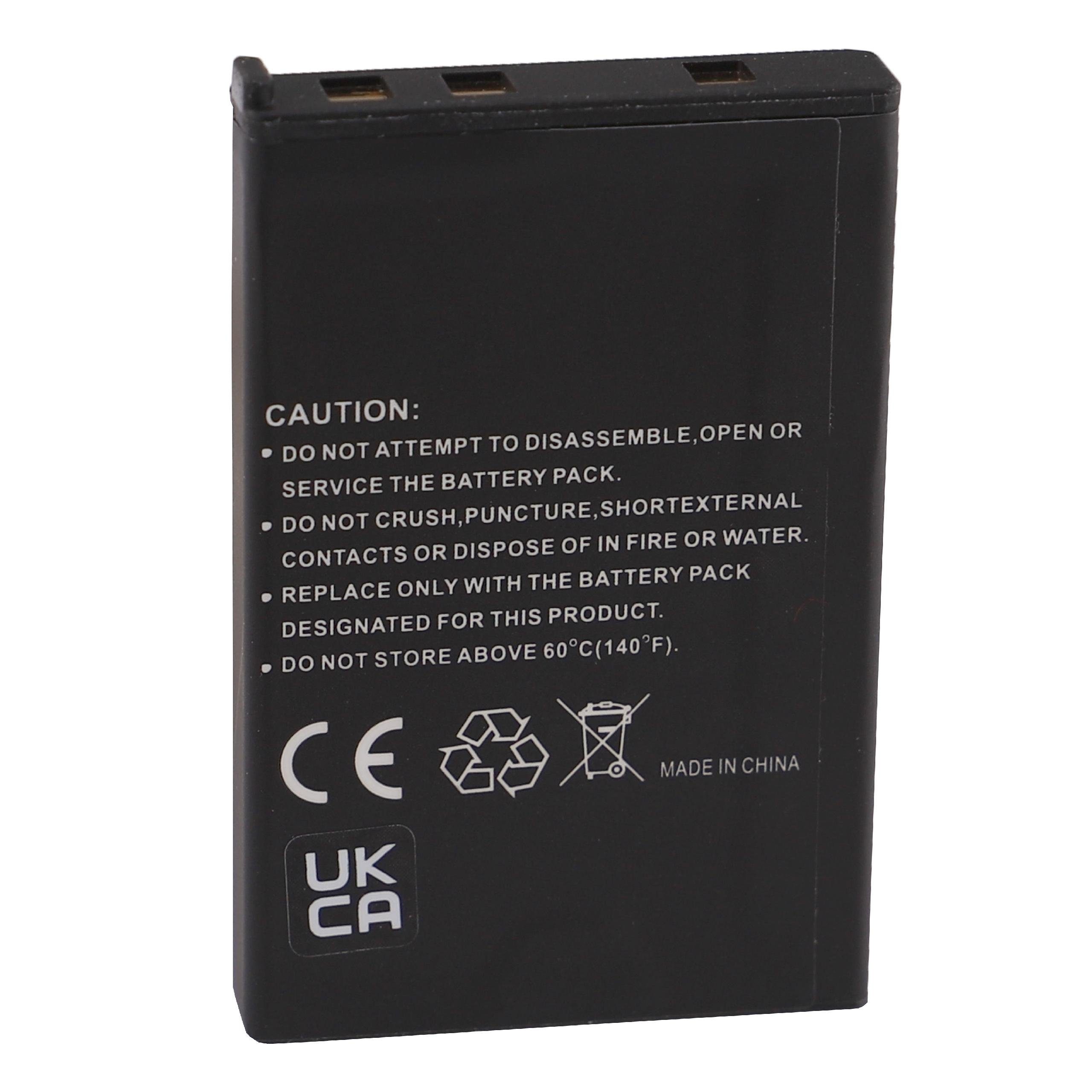 K410, V) (3,7 K5, K400 Extensilo Li-Ion Kamera-Akku Navigator Klicktel kompatibel mAh mit 1300