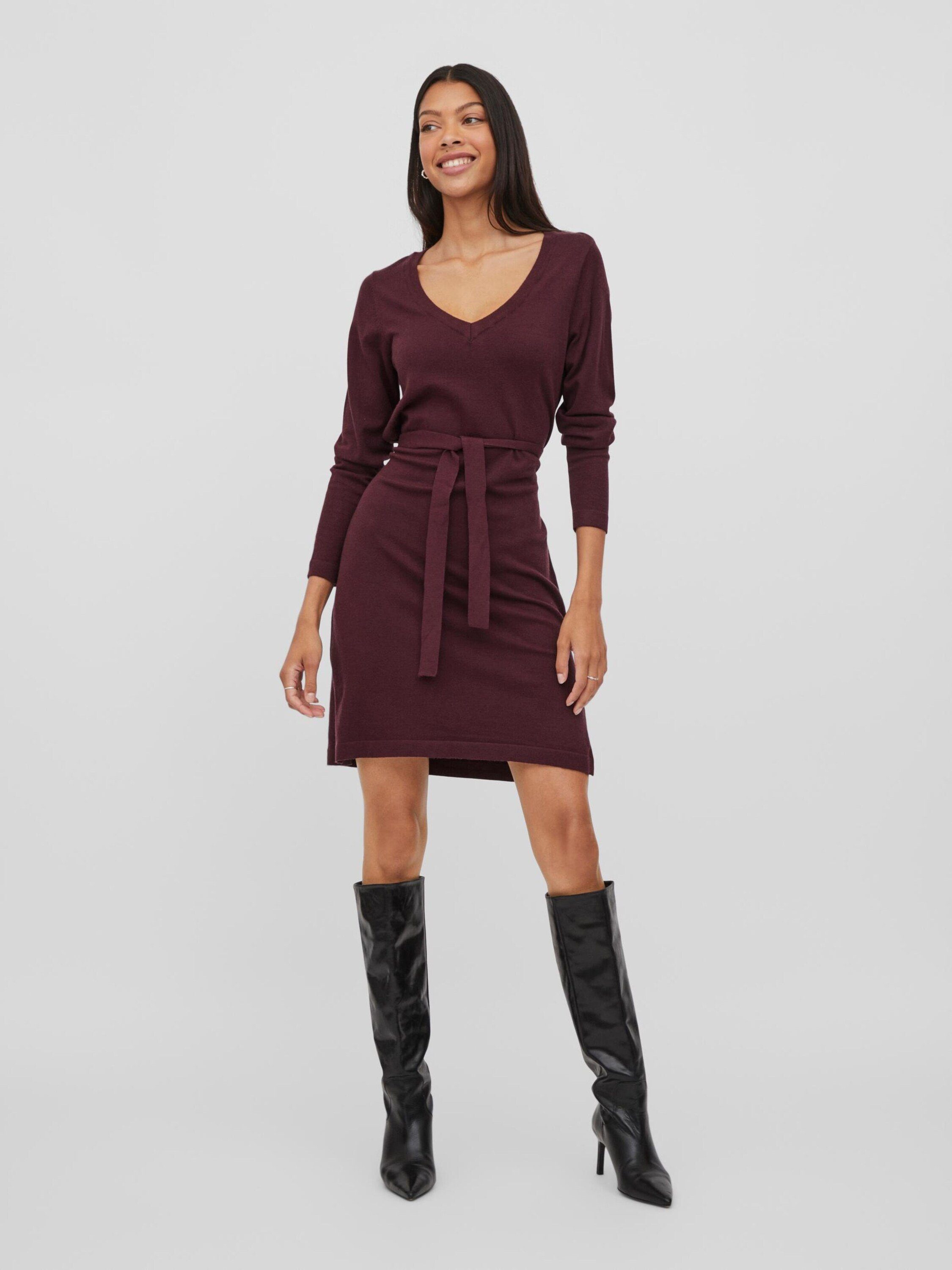 Vila Strickkleid (1-tlg) Plain/ohne Details günstig online kaufen