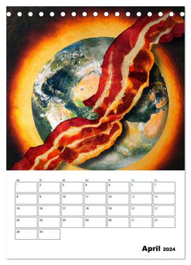 CALVENDO Wandkalender Bacon Kalender - Wir lieben Bacon (Tischkalender 2024 DIN A5 hoch)