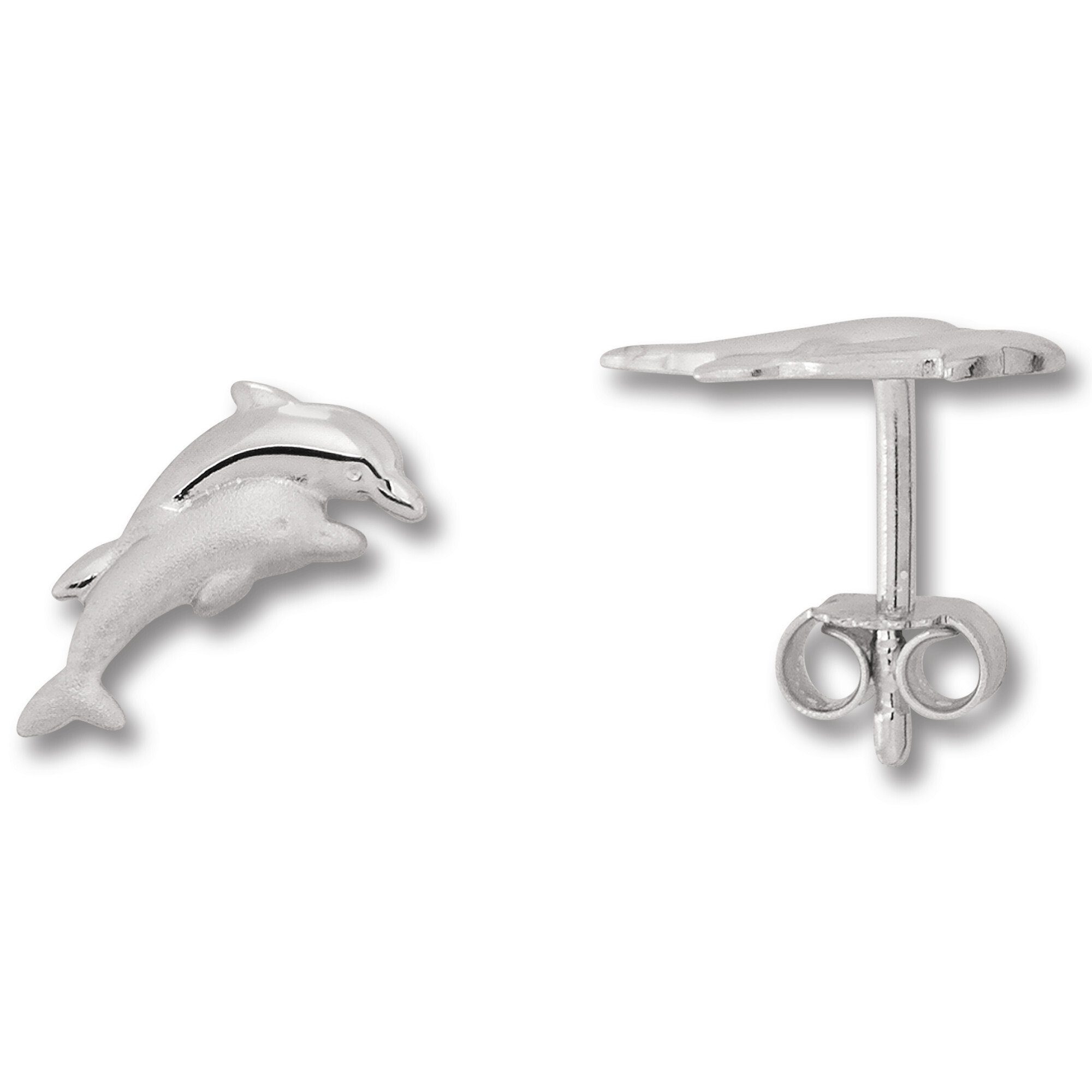 Silber, Damen Delfin Ohrstecker Ohrringe 925 Paar Ohrstecker Delfin aus Schmuck Silber ELEMENT ONE