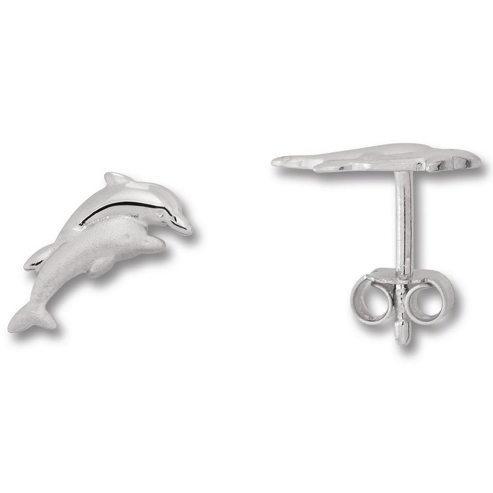 ONE ELEMENT Paar Ohrstecker Delfin Ohrringe Ohrstecker aus 925 Silber, Damen  Silber Schmuck Delfin, ONE ELEMENT - Qualität aus Deutschland