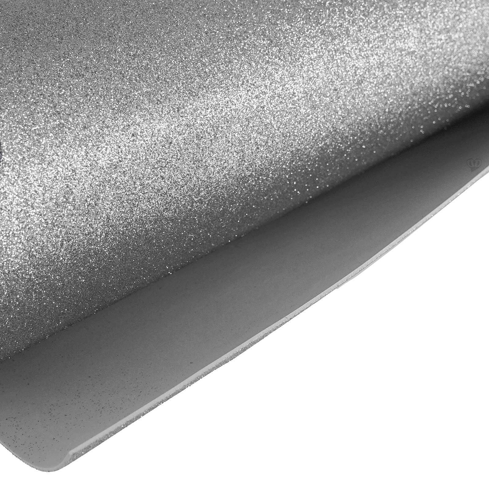 maDDma Moosgummi 50cm Glitzer-Moosgummi EVA 90cm breit, silber