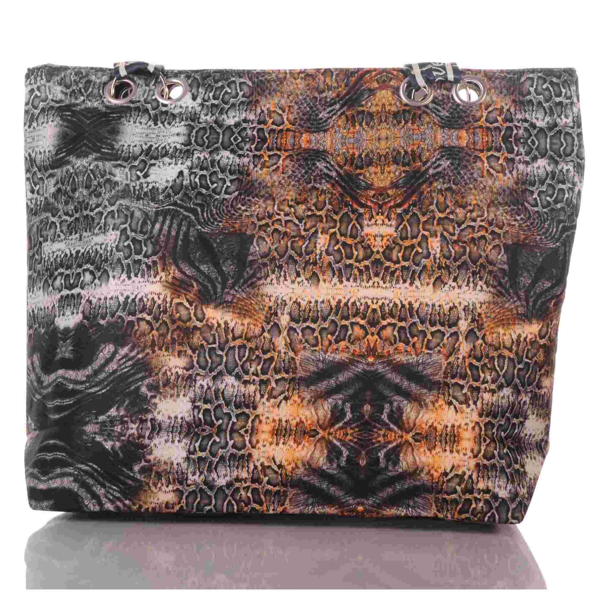 KMISSO Umhängetasche Strandtasche Damen mit Reißverschluss Snake Print Beach Bag Urlaub Fre (1-tlg), im eleganten Look