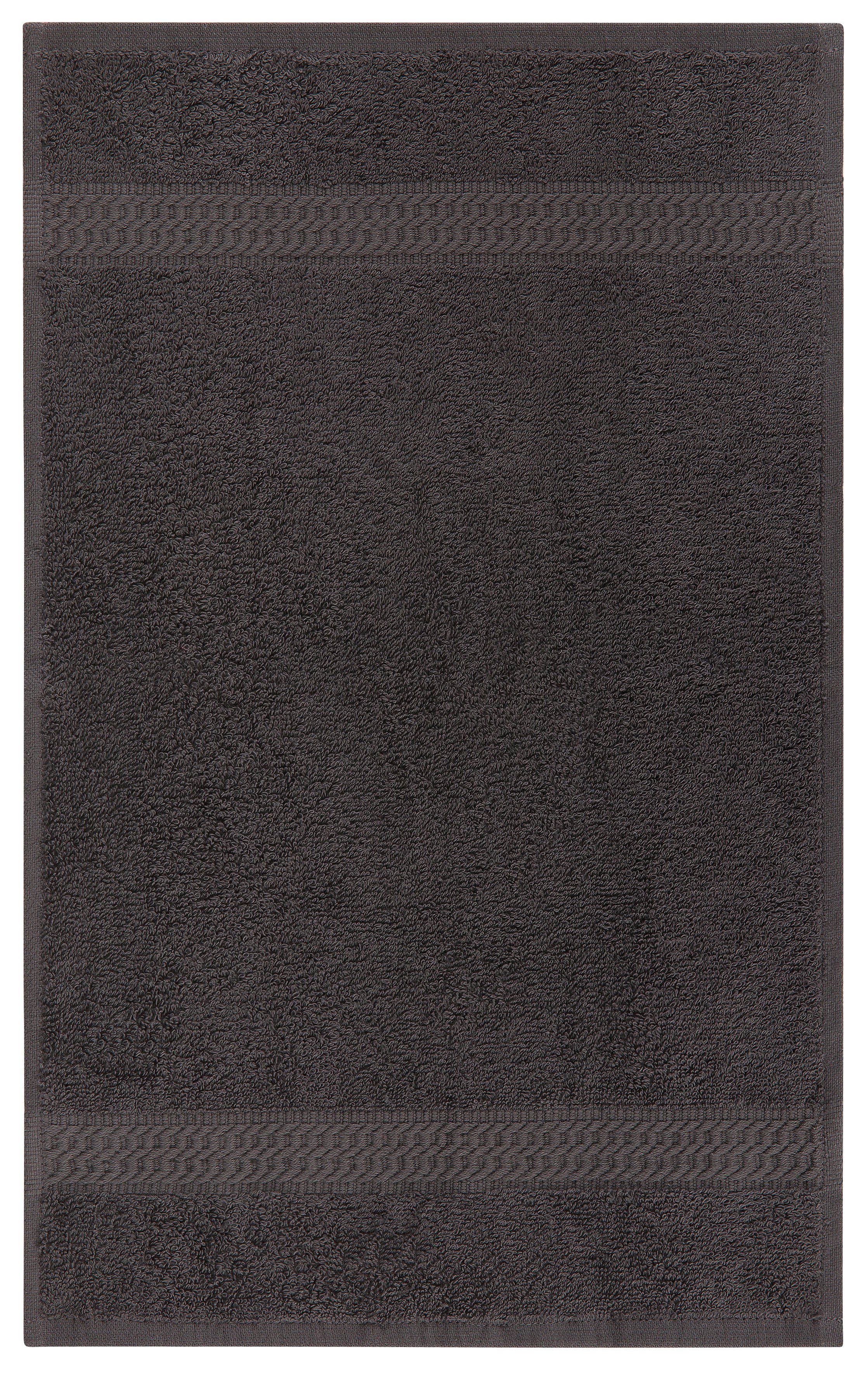 OTTO home Gästehandtücher Juna, als Set und Serie erhältlich, 6 Gästetücher, 30x50cm, Walkfrottee (6-St), 100% Baumwolle, mit Bordüre, Uni-Farben, weich