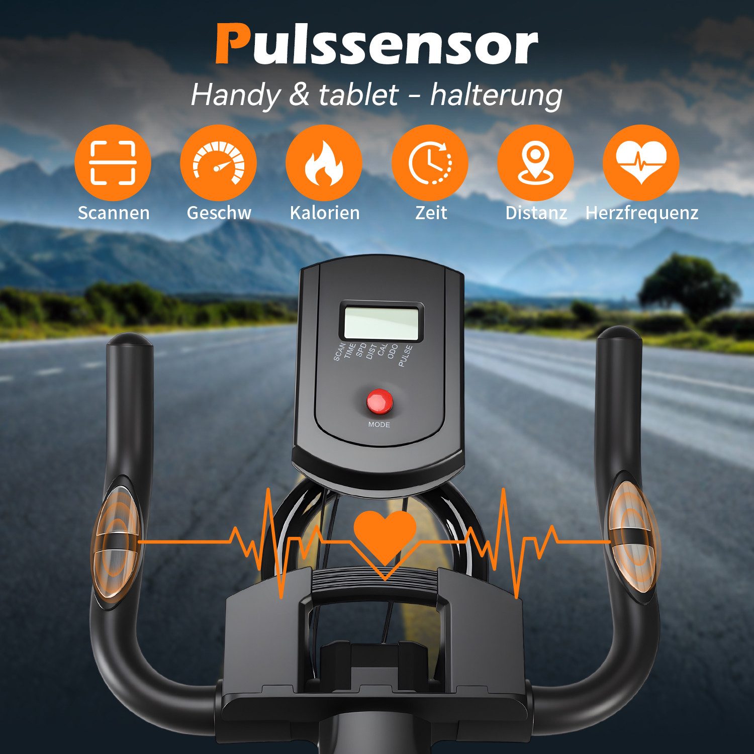 kehot Heimtrainer Heimtrainer Fahrrad für Zuhause mit App & leisem Indoor Cycling (4 kg Schwungrad & stufenlose Filzbremse bis 150 kg, LCD Monitor mit Puls, Distanz, Zeit & Kalorienanzeige), Stabiler Heimtrainer mit Studio Gefühl für Home Gym Training
