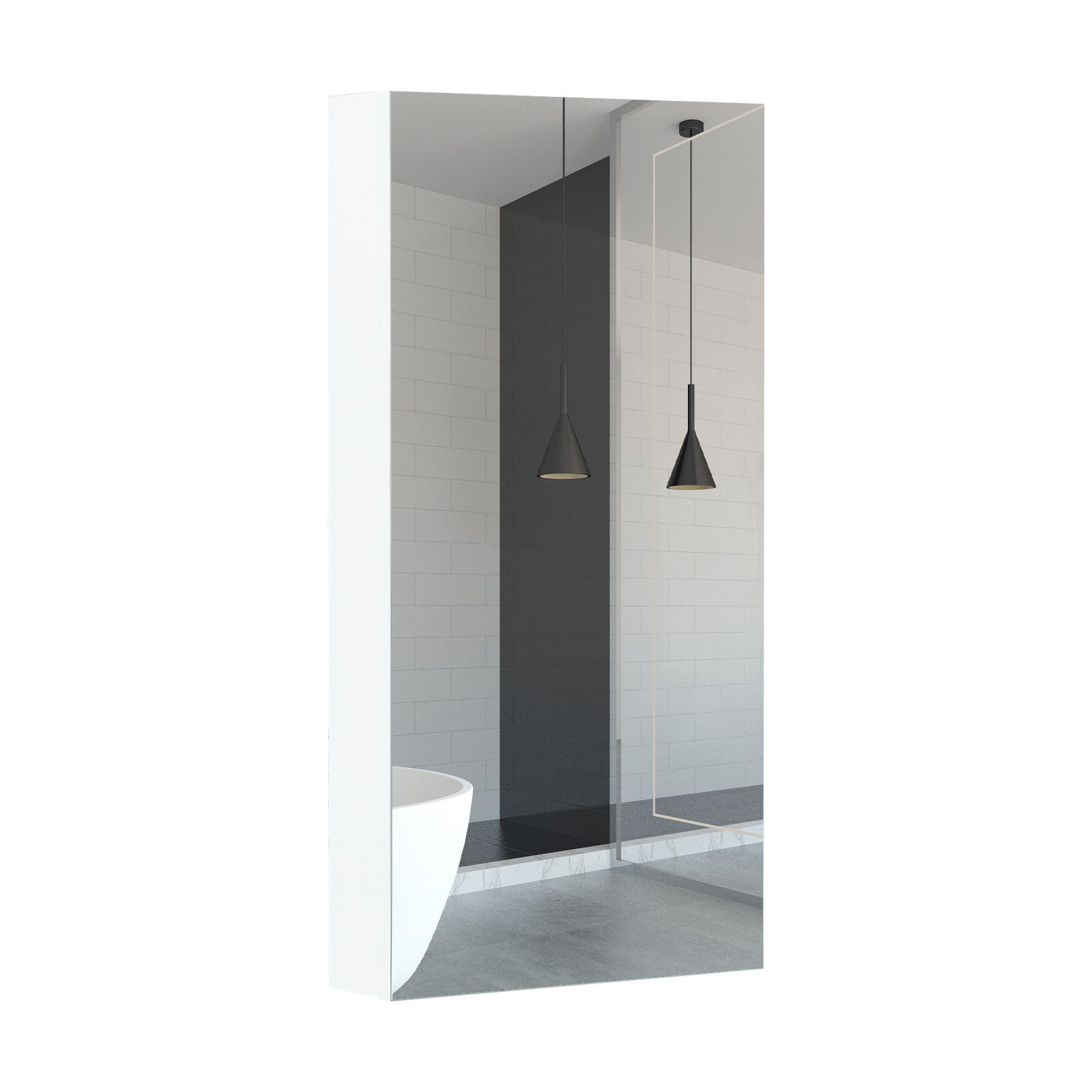 Ofcasa Badezimmerspiegelschrank Hängeschrank (1er Set) 29.5x23.5x60cm günstig online kaufen