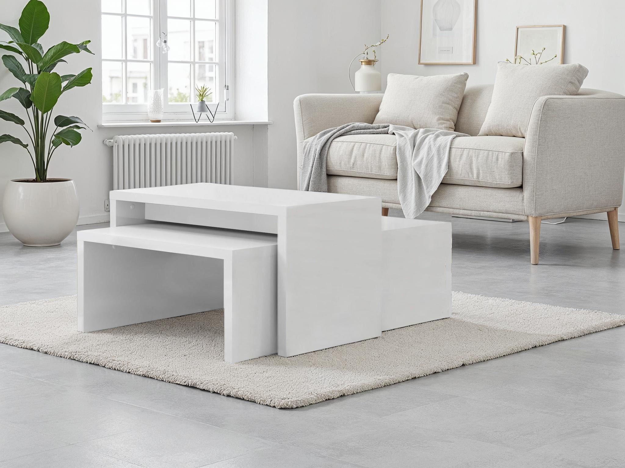 OTTO home Couchtisch Piano, UV lackiert, 2-er Set