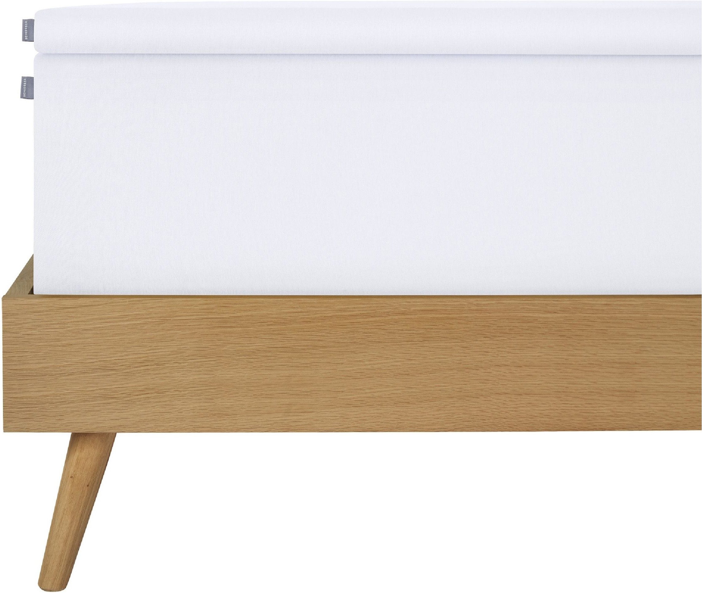 Schiesser Spannbettlaken Flexi für Topper aus 95% Baumwolle und 5% Elasthan für flexiblen Sitz, Jersey-Elasthan, Gummizug: rundum, (1 Stück), für Matratzen bis zu 10 cm Höhe, OEKO-TEX® MADE IN GREEN