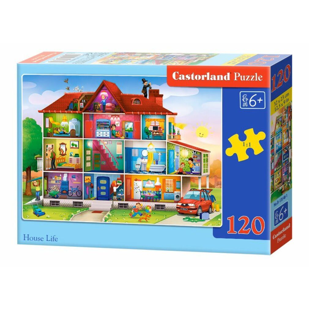 Castorland Puzzle Puzzle Leben im Haus 120 Teile, Puzzleteile
