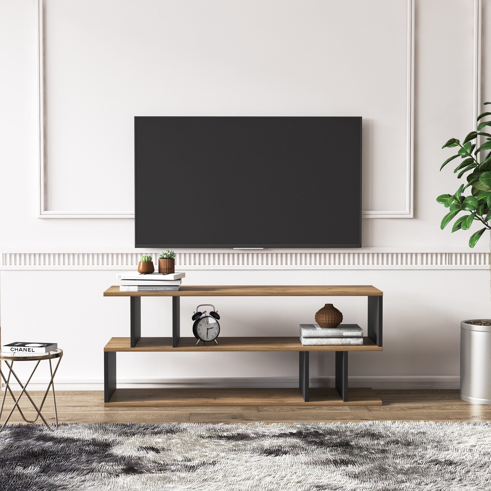 Skye Decor TV-Schrank Schränke, 49,5x120x35,2 cm, 100% Melaminbeschichtete Partikelplatte