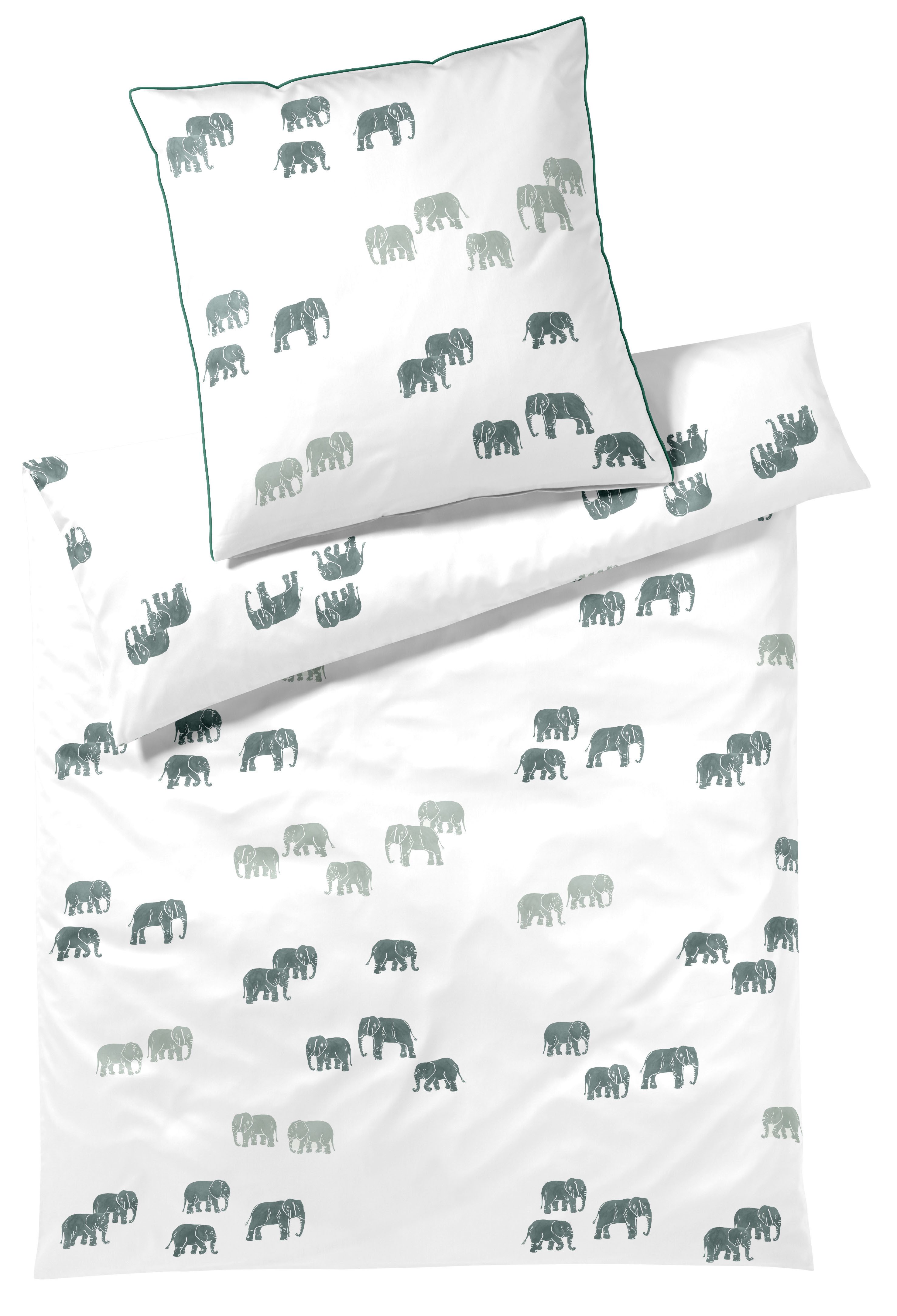 Elegante Bettwäsche Elephant Walk, Satin, 2 günstig online kaufen