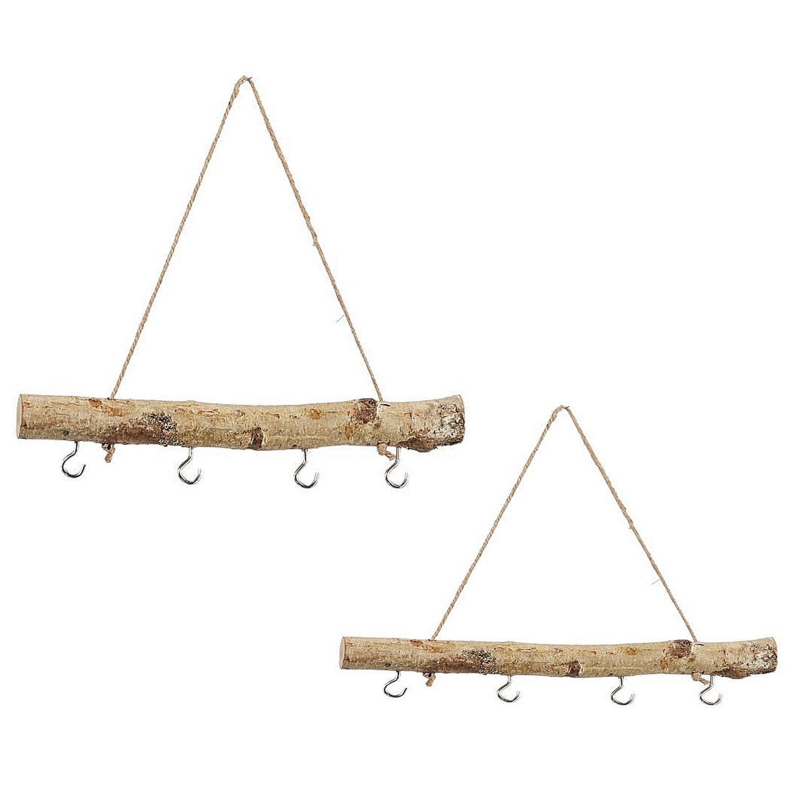 Macosa Home Hängedekoration Natur Deko (Hängedeko Landhaus Birkenholz Dekoh günstig online kaufen