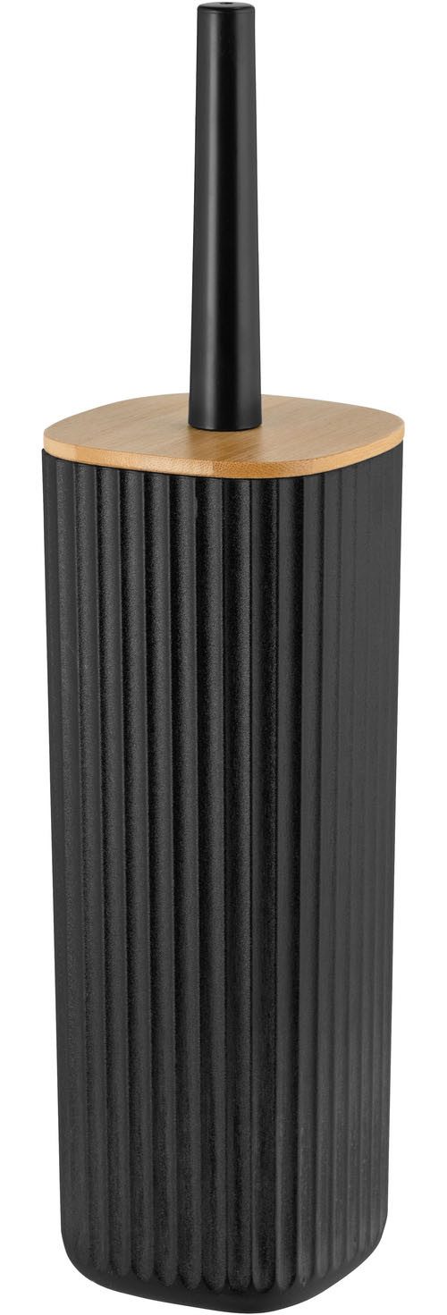 WENKO WC-Garnitur Rotello, schwarz, mit geschlosssener Form