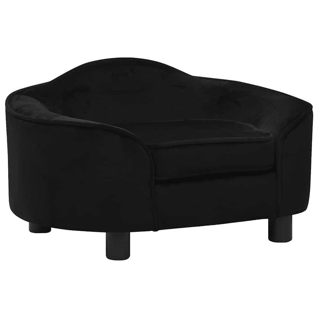vidaXL Hundebett, Hundesofa Schwarz 67x47x36 cm Plüsch