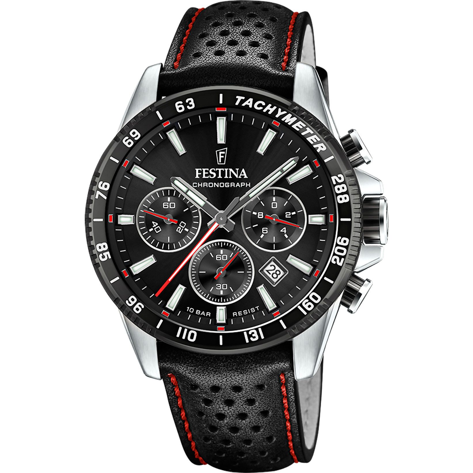 Festina Chronograph Herren F20561/4 – Elegante Quarzuhr mit schwarzem Ziffe günstig online kaufen