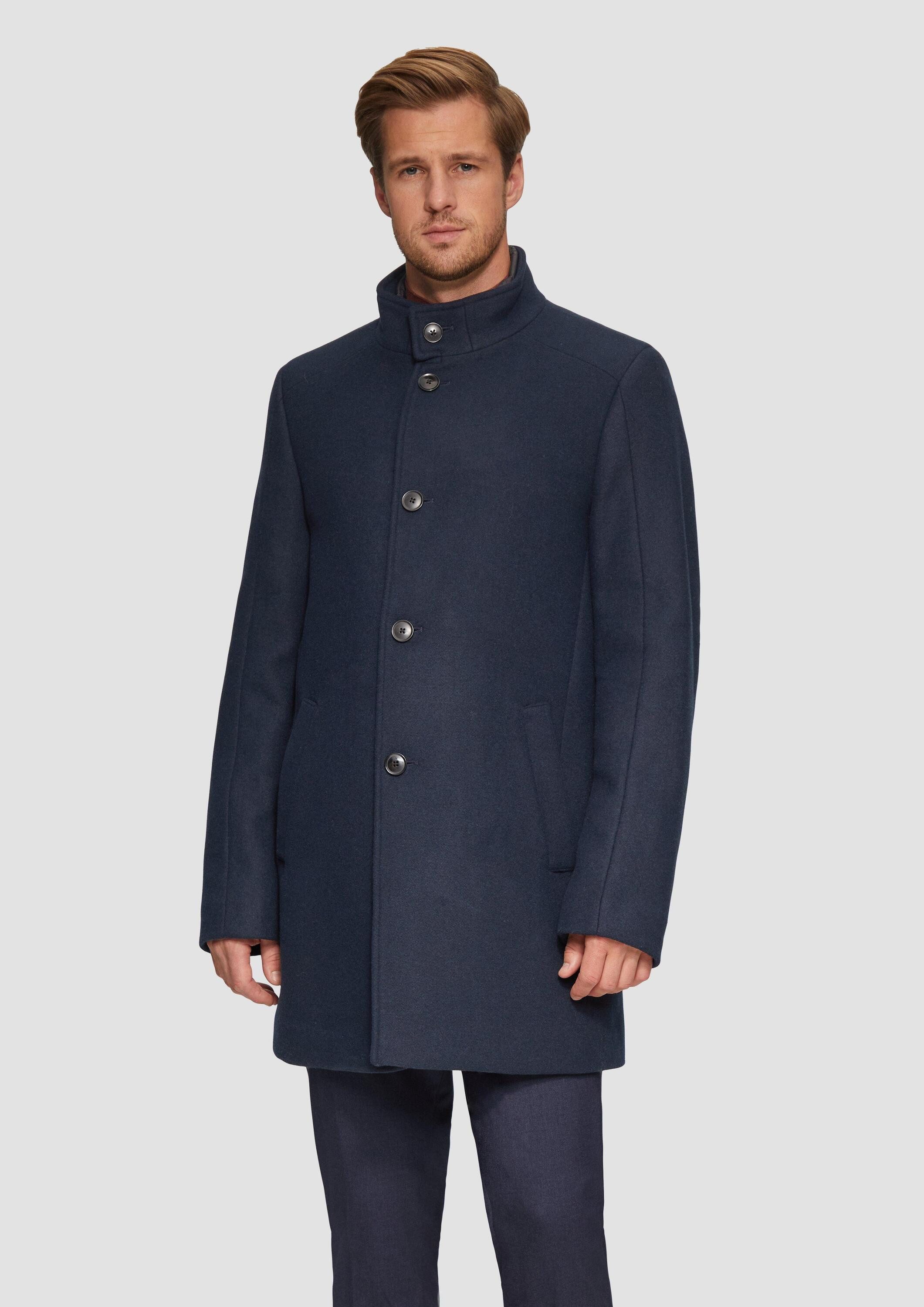 s.Oliver Wintermantel Outdoor-Mantel Mantel aus Wollmix mit fixiertem Stepp günstig online kaufen