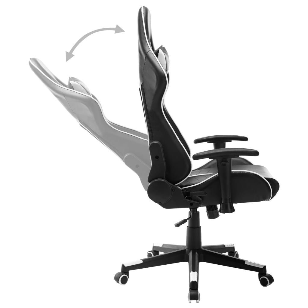 Schwarz und Kunstleder Gaming-Stuhl Bürostuhl vidaXL Weiß