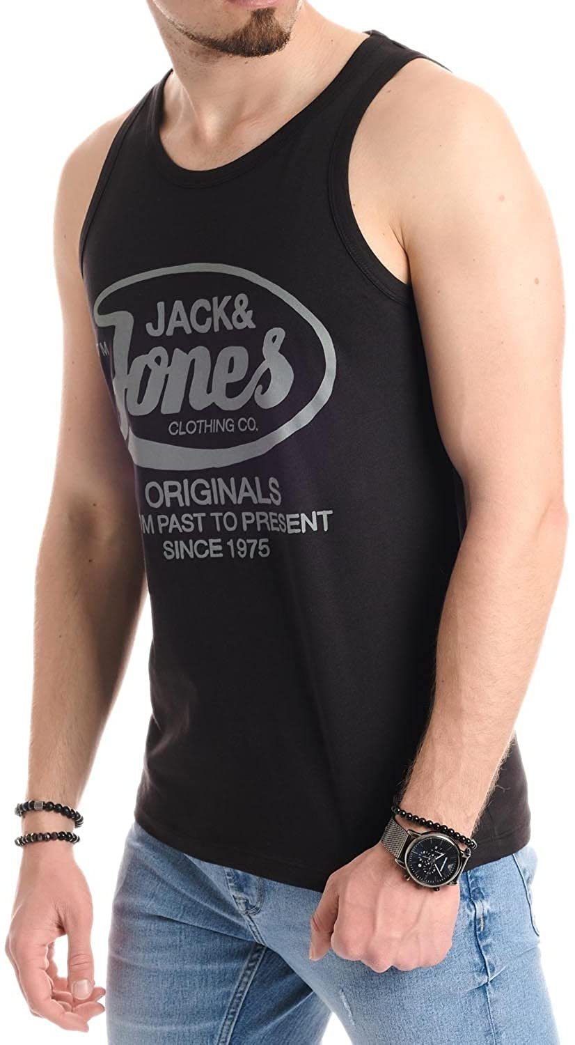 & Jack in Black-OPT15 Jones unifarbe Tanktop