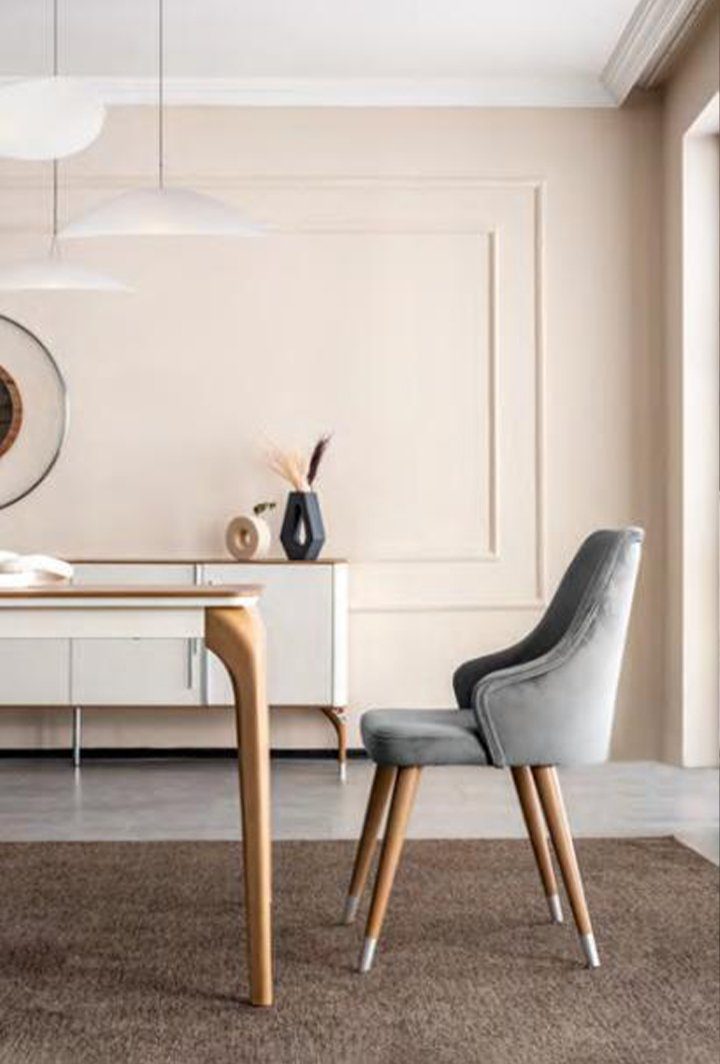 JVmoebel Stuhl Stuhl Stühle Luxus Design Lehnstuhl Holz Polster Neu Modern Esszimmer, Made In Europe