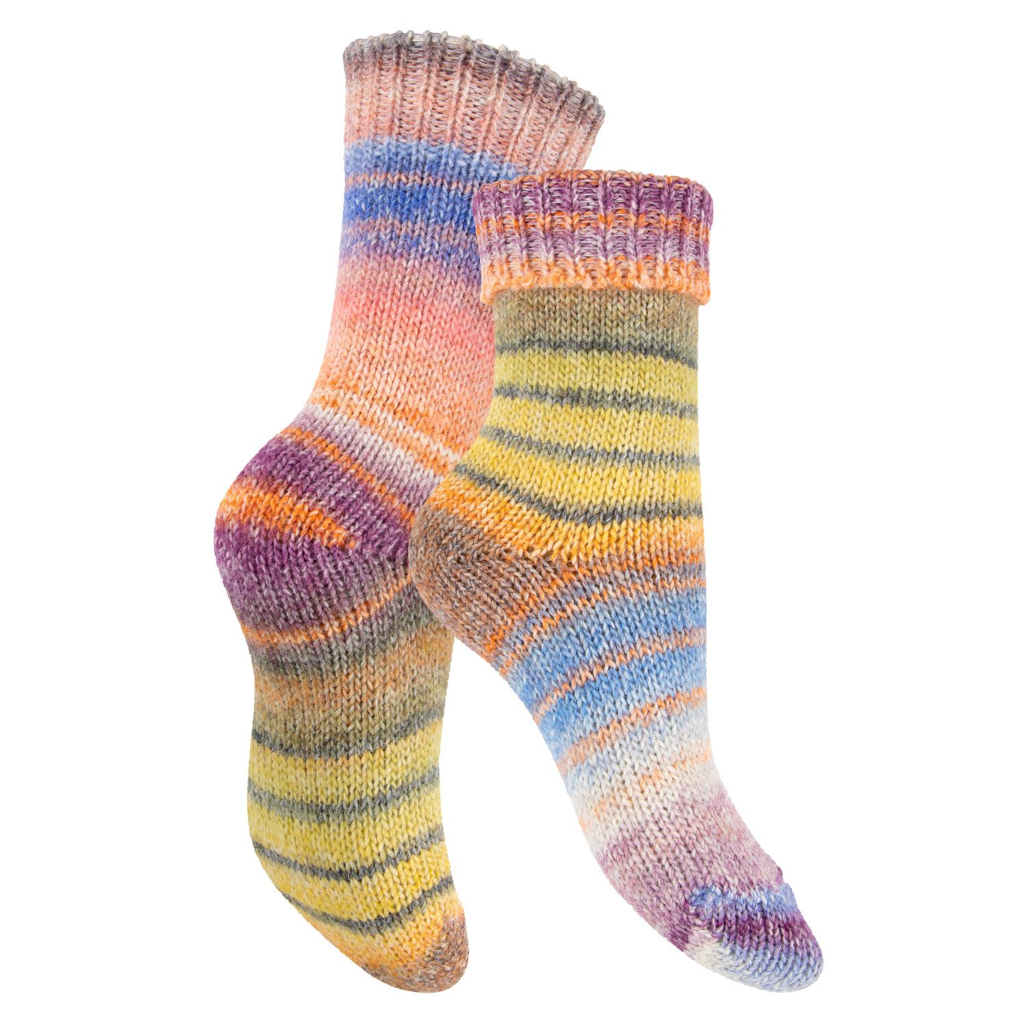 celodoro Umschlagsocken Damen & Herren Mouline Wollsocken mit Umschlag – Bild 2 von 5