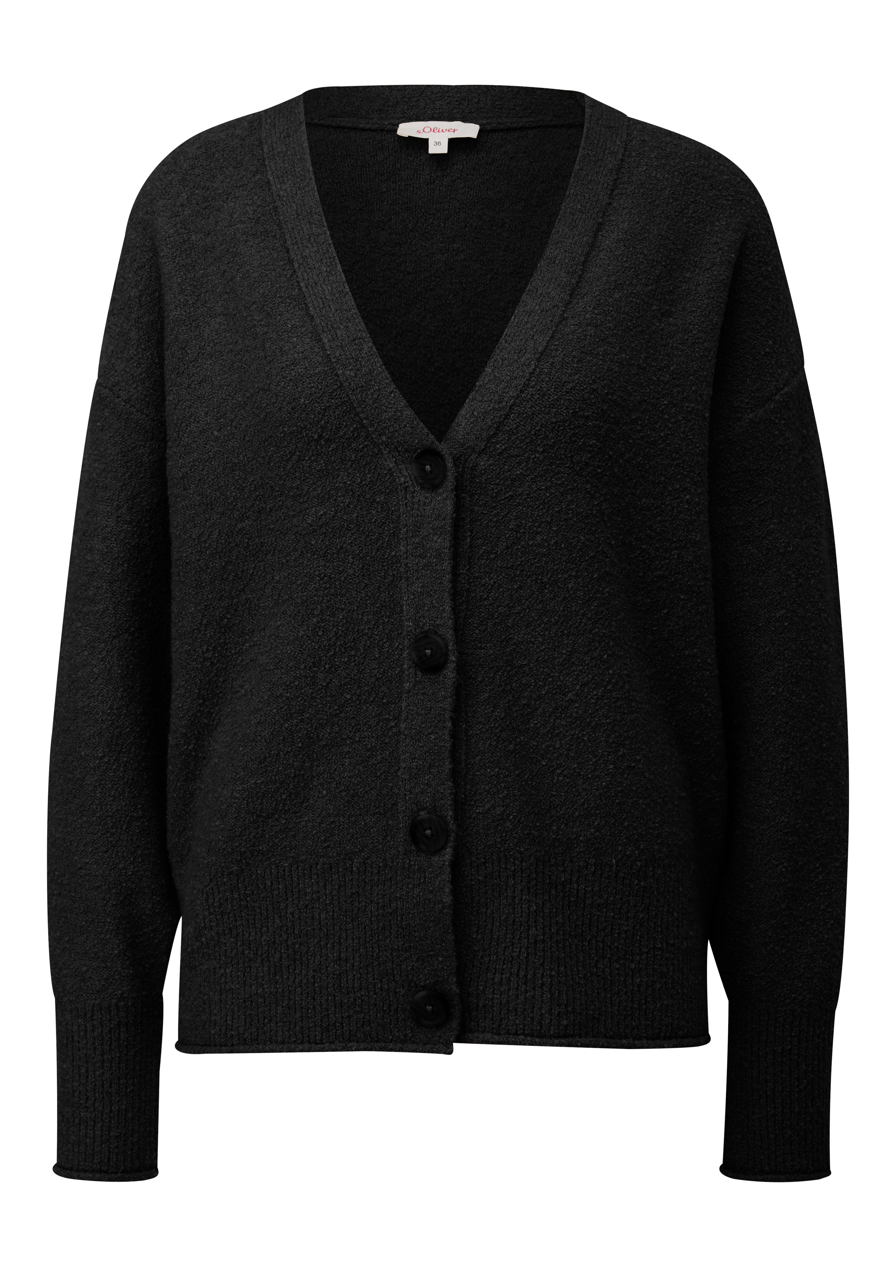 s.Oliver Strickjacke mit V-Ausschnitt und Knopfleiste günstig online kaufen