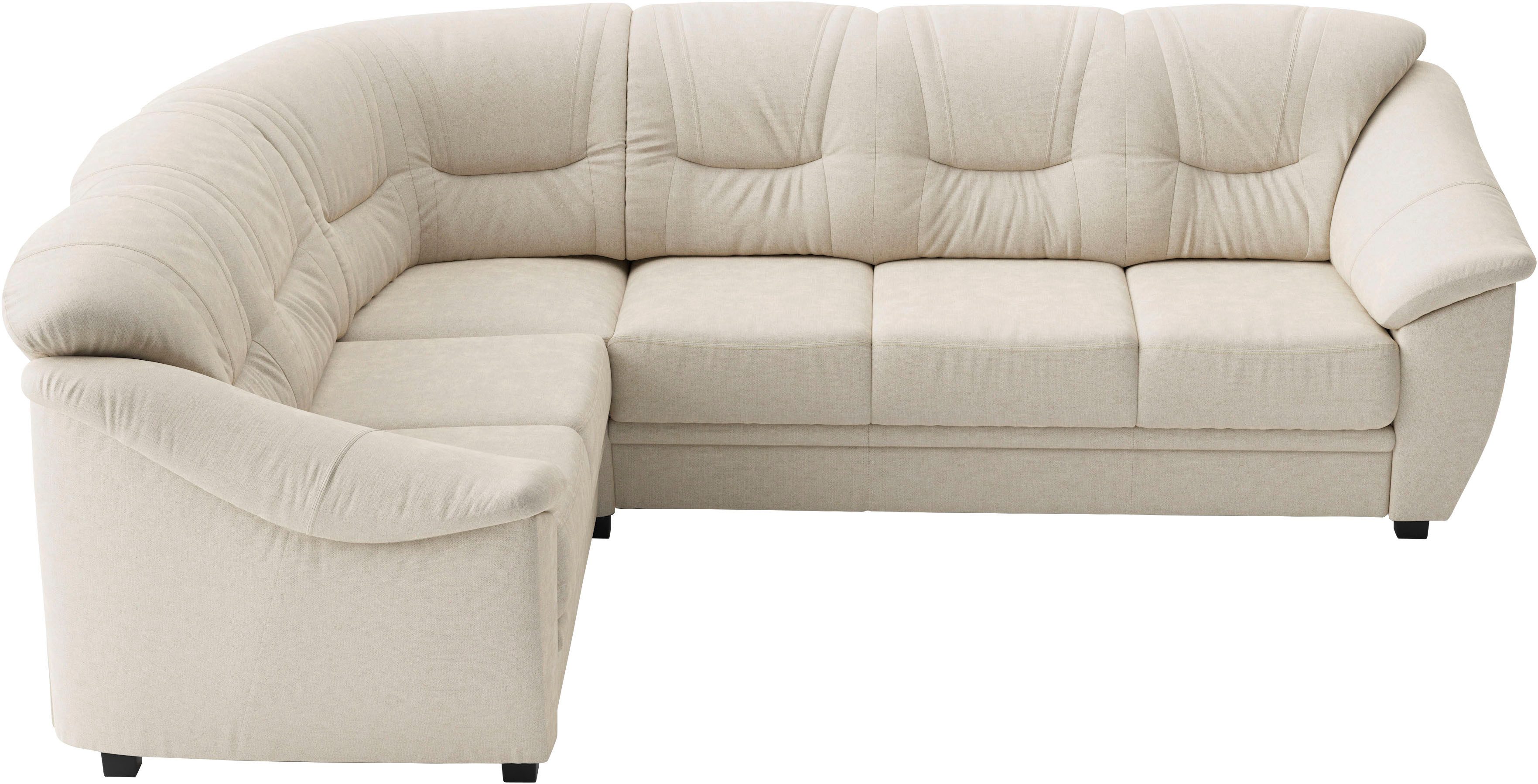 sit&more Ecksofa Savona L-Form, B. 262 cm, Komfortsitz, Eckcouch mit Stoff- & Lederwahl, optional Schlaffunktion, Liegefl. 120x195 cm