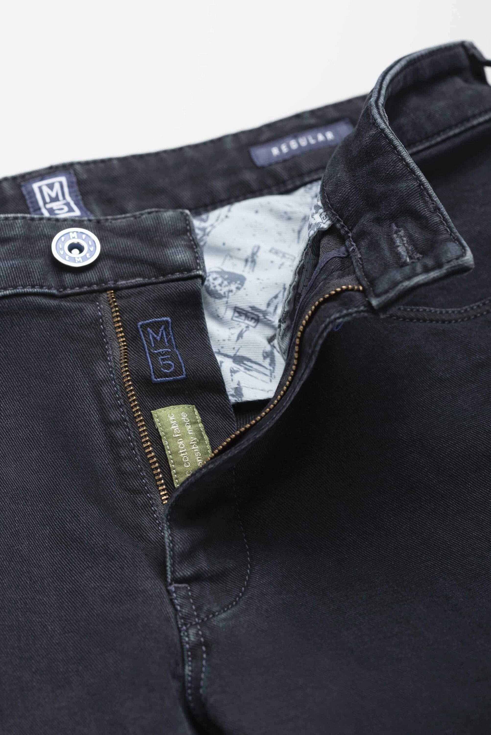 5-Pocket-Jeans dark aus stone MEYER blue Biobaumwolle