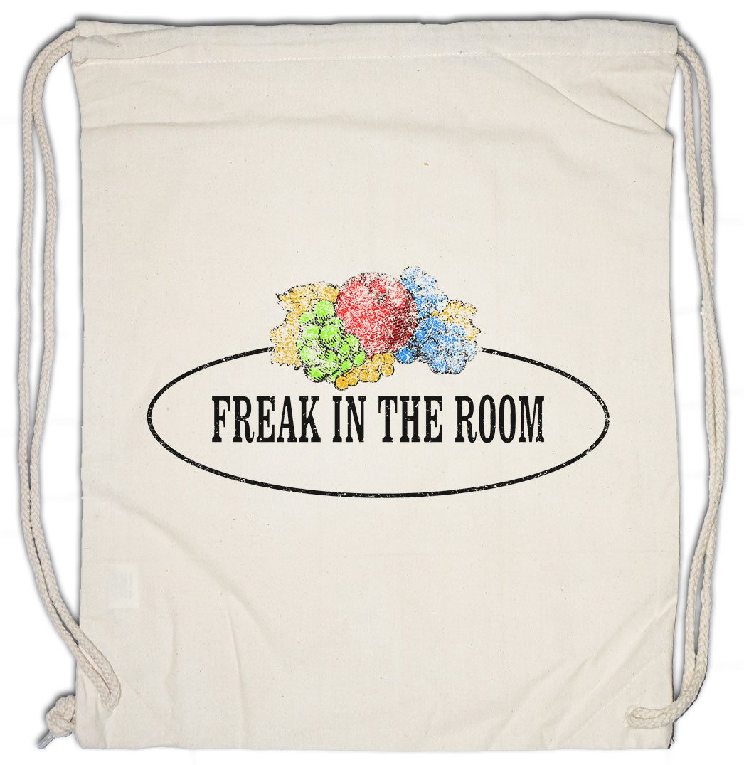 Urban Backwoods Turnbeutel Freak In The Room Turnbeutel Logo Symbol Vegan Veganer Nerd Geek (1-tlg), Slogan Spruch Motto Fun