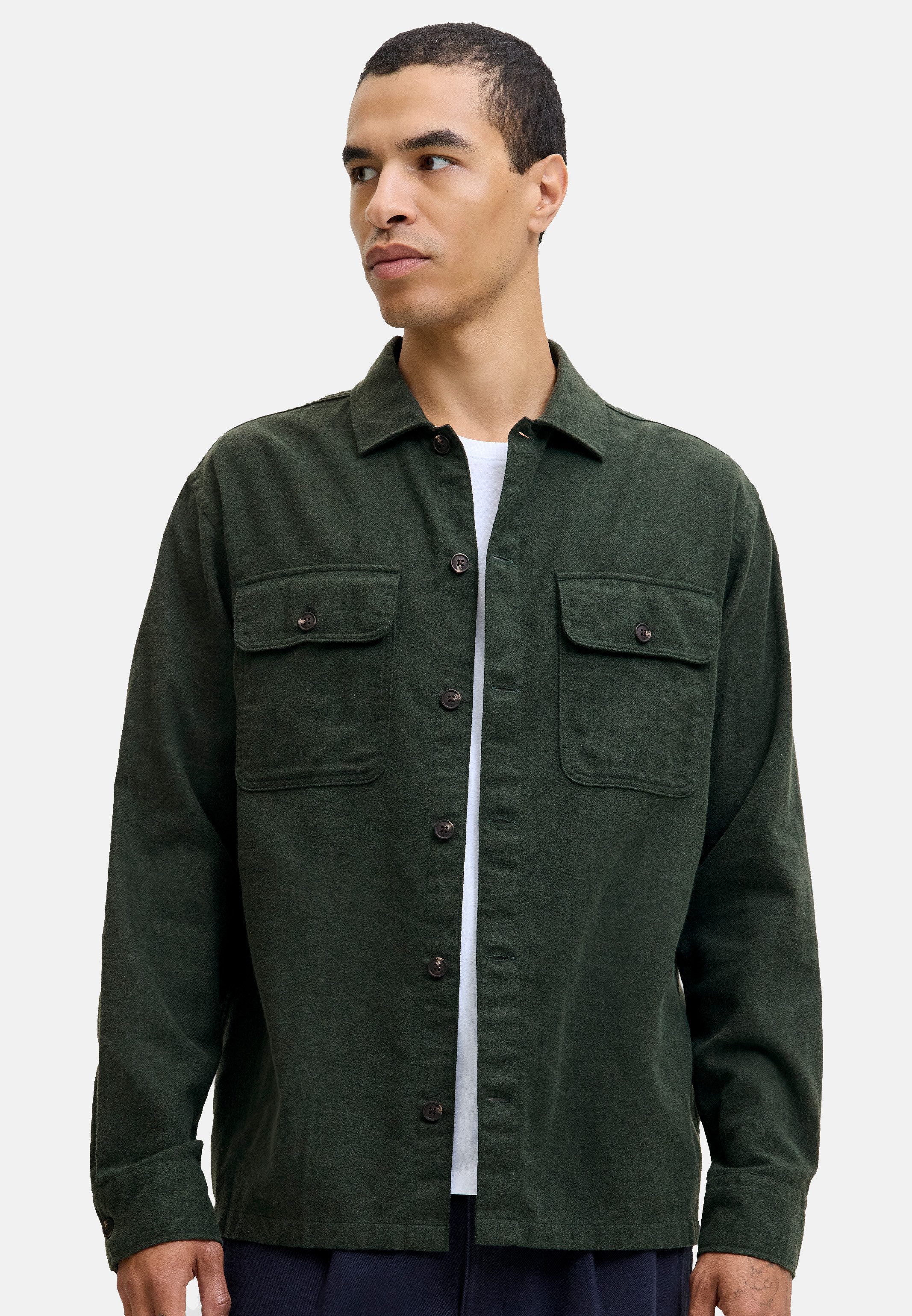 Jack & Jones Hemdjacke 2er Pack Charge (Spar-Set, 2-St) Hemdjacke / Overshirt - Baumwolle - Strapazierfähig