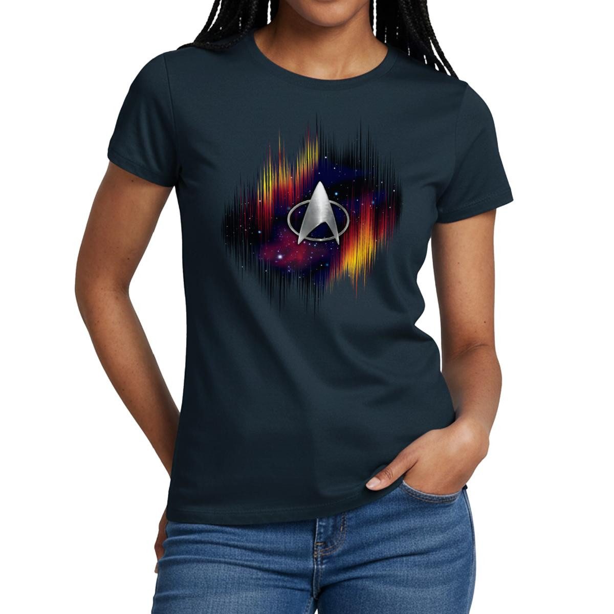 Spreadshirt T-Shirt Star Trek The Next Generation Silber Logo Frauen T-Shirt (1-tlg)