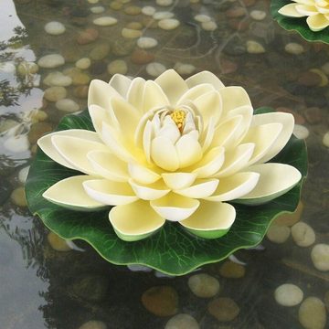 Kunstblumenstrauß Künstliche Seerosen Schwimmende Blumen Schwimmend Lotusblüte, LENBEST