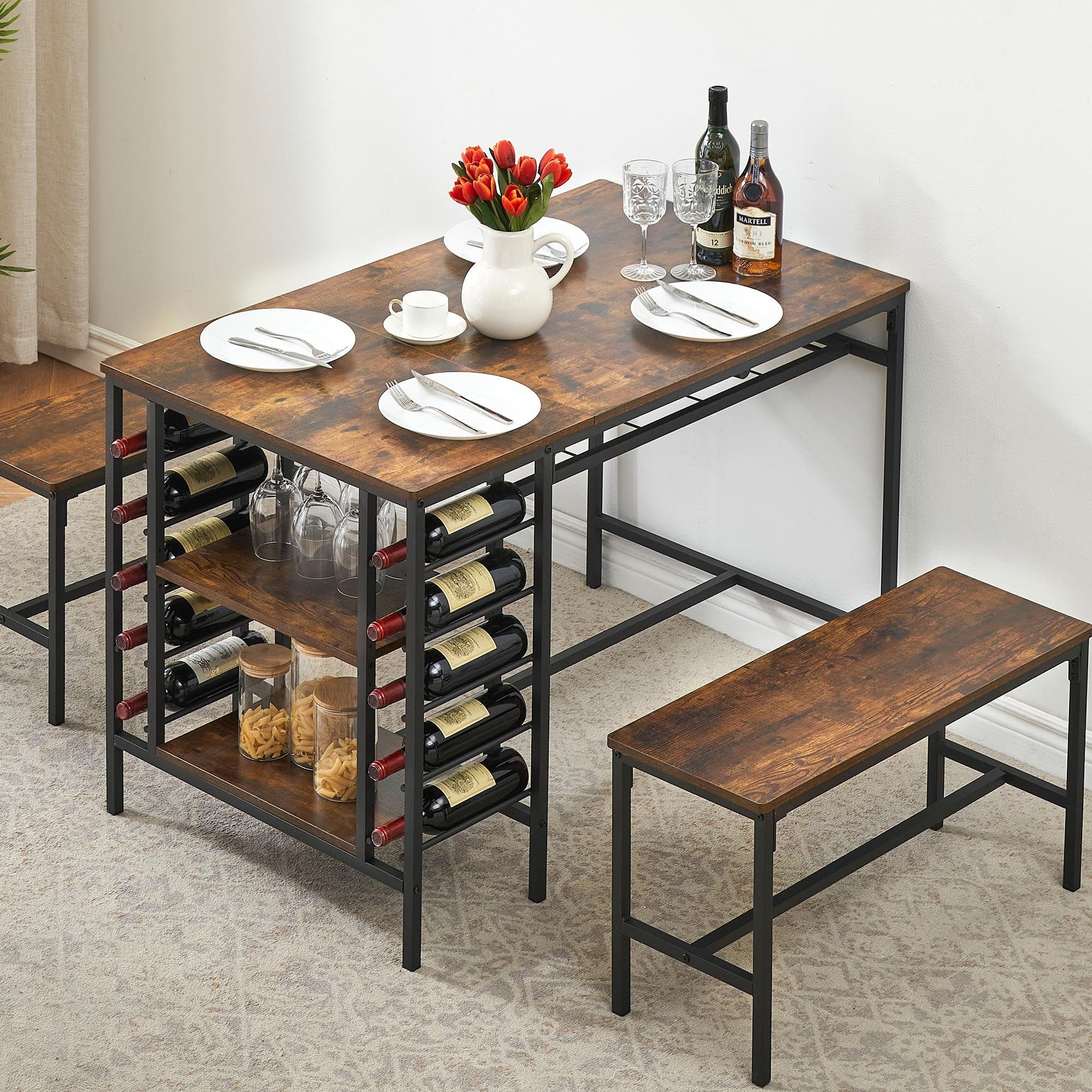 GarveeMore Essgruppe Esstisch-Set für 4 Personen, günstig online kaufen