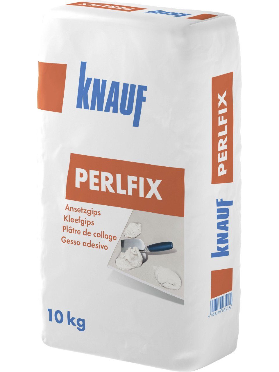 KNAUF Gipsputz Knauf Perlfix Ansetzgips hellgrau, 10 kg günstig online kaufen