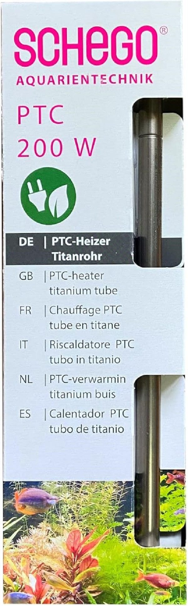 SCHEGO Regelheizer Schego PTC-Heizer Titanrohr energieeffizienter Aquarium Heizstab 200W