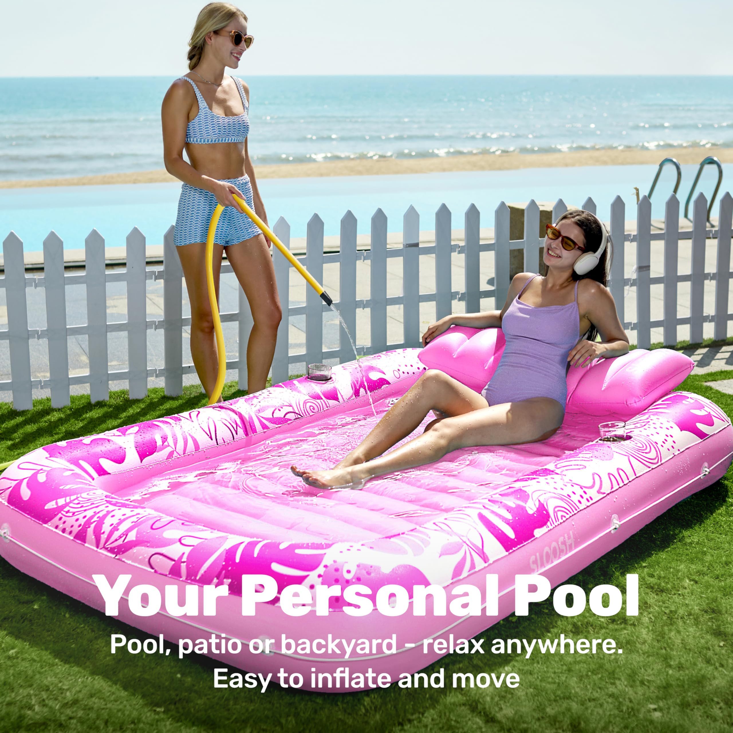 sloosh Luftmatratze SLOOSH Aufblasbare Tanning Pool, aufblasbarer Luftmatratze