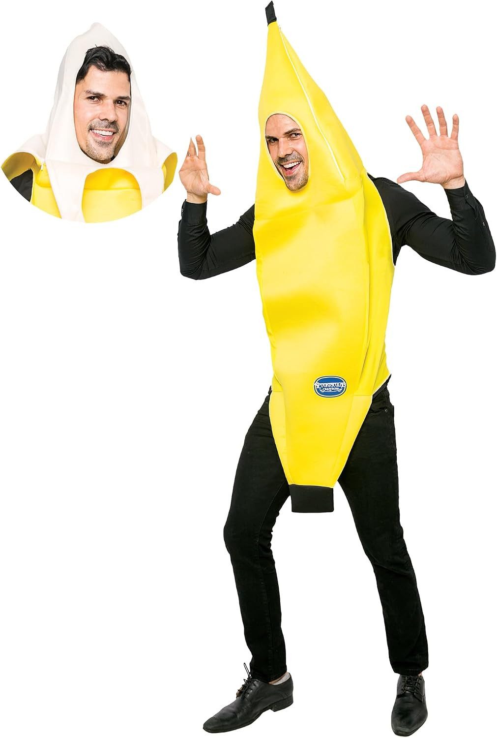 Spooktacular Creations Lebensmittel-Kostüm Spooktacular Creations Unisex Bananen Kostüm Erwachsene Attraktiv