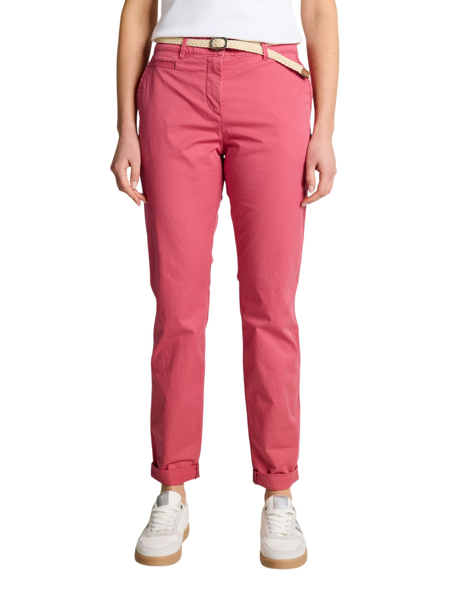TOM TAILOR Bermudas H rosa, Casual, Baumwolle, Unifarben, Slim Fit, Mittel